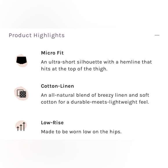 Free People My Little Micro Mini Cotton-Linen Skort black XS NWT - Picture 3 of 9